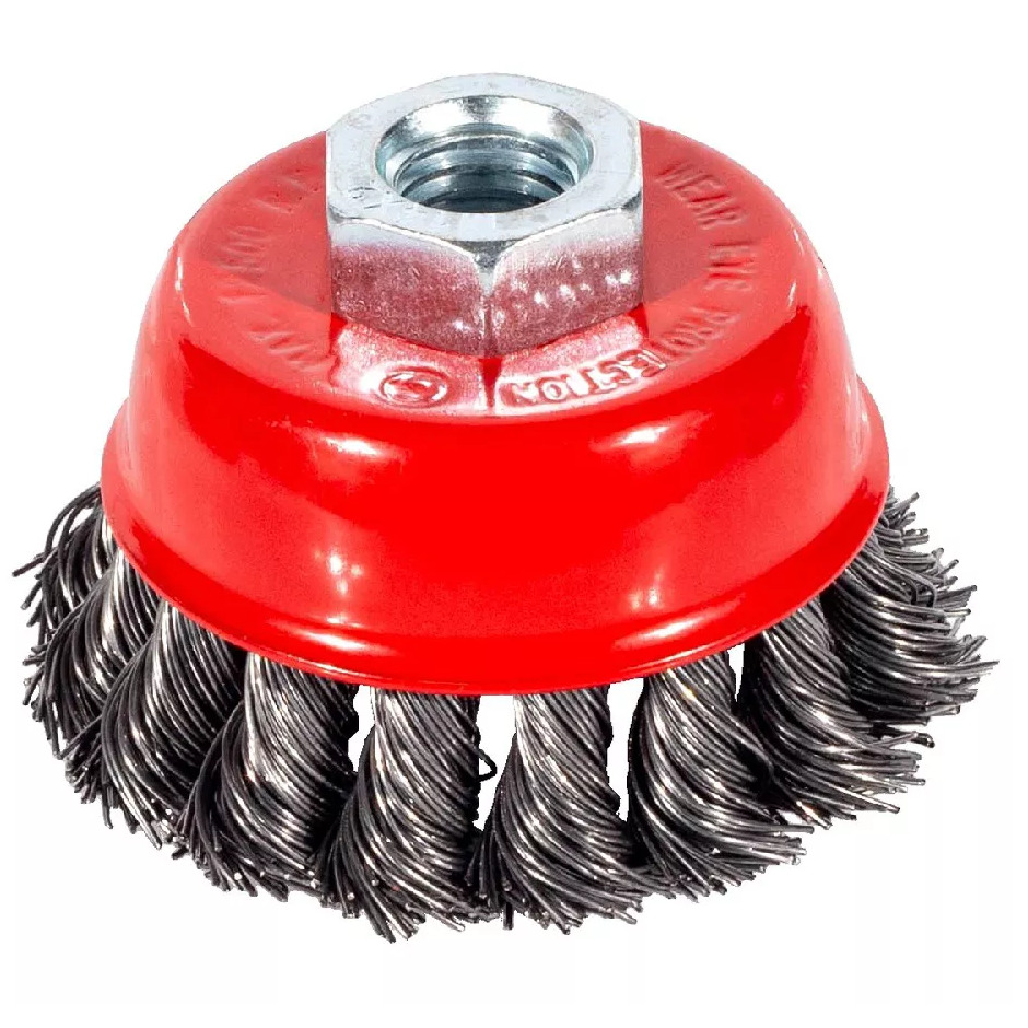 ESCOVA DE ACO TRANCADO TIPO COPO C/ ROSCA 60MM GRAFF