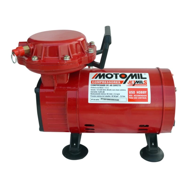 COMPRESSOR DE DIAFRAGMA AR DIRETO - JETMIL-S 1/3HP 127/220V MOTOMIL - Imagem 2