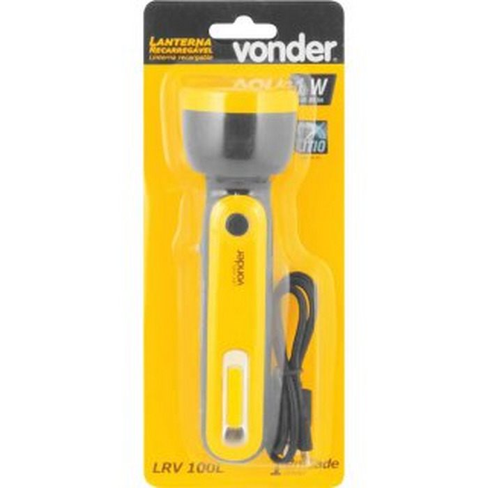 LANTERNA RECAR 80-100LM LITIO LRV100L VONDER 8075080100 - Imagem 3