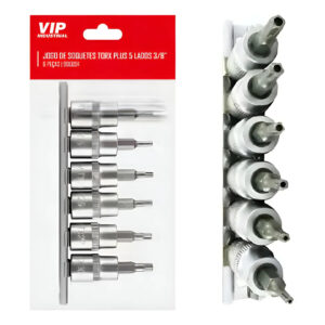 JG SOQ TORX PLUS 5 LADOS FURO 3/8 6PÇS VIP 900094