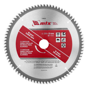 DISCO SERRA CIRCULAR PARA ALUMINIO 250MM 80 DENTES MTX 7338255