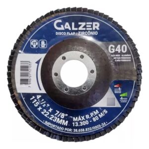 DISCO FLAP 4.1/2 G040 ZINC AZUL GALZER