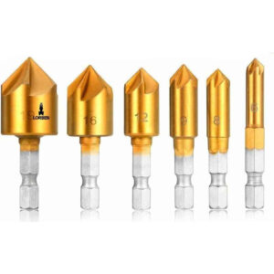 KIT BROCAS CHANFRO 6 PECAS 6-8-9-12-16-19MM TITANIUM 07954