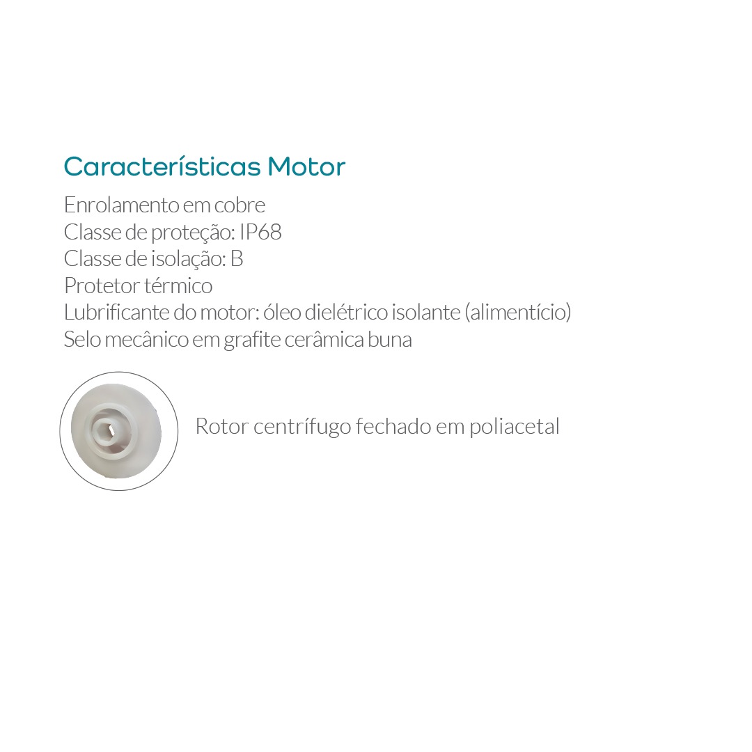 MB SUB.CENTRIFUGA P/AGUA 3'' 3QJD(N) 2/10 0,5 HP MON 220V PD LEPONO - Imagem 2