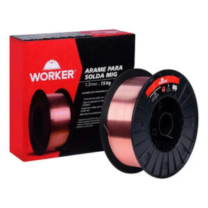 ARAME SOLDA MIG 1,2MM CARRETEL PLAST 15KG WORKER 709182