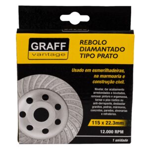 REBOLO DIAMANTADO TIPO PRATO 115 X 22,30 GRAFF VANTAGE