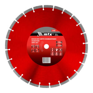 DISCO DE CORTE SEG DIAMANTADO CORTE SECO COM ANEL REDUTOR 350 X 25,4MM MTX