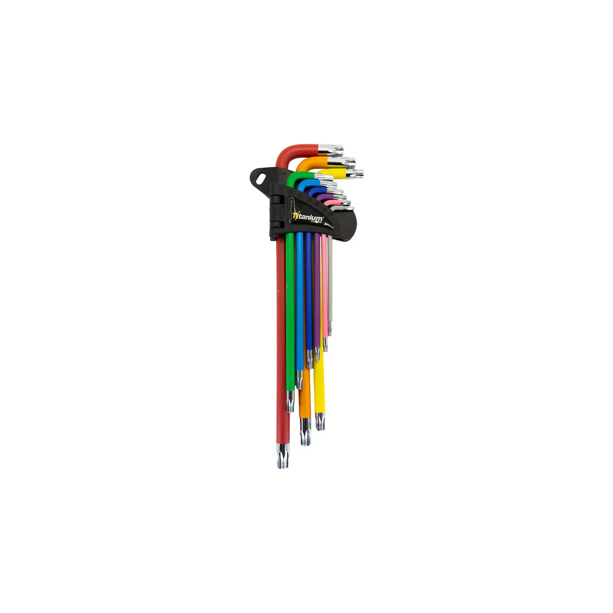 JG CH TORX COLORS ABAULADAS EXTRA LONGAS EM CRV C/ 9 PCS COLORIDA TITANIUM
